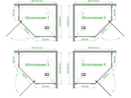 Душевой уголок Royal Bath TR RB1085TR-T-BL 100х85 стекло прозрачное профиль черный без поддона