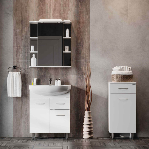 Тумба Onika Каприз 404014 40x34x87напольная цвет белый - фото 4 Тумба Onika Каприз 404014 40x34x87напольная цвет белый - фото 4