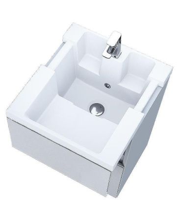 Тумба с раковиной 1MarKa Bumble Ц0000001481 40х30 подвесная цвет белый