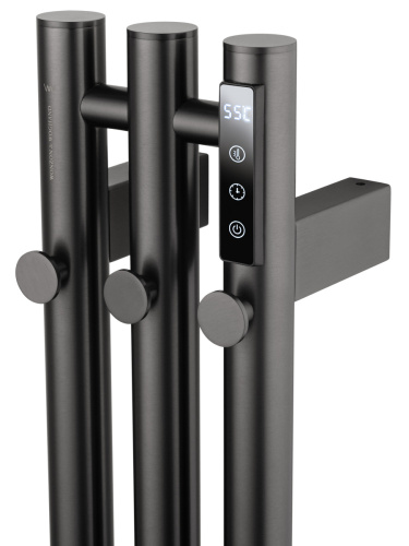Полотенцесушитель электрический Wonzon & Woghand Kassel WW-AL72312-BGM 15х120 темный графит - фото 3