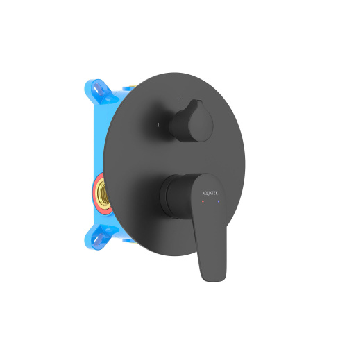 Смеситель для душа Aquatek БЕТТА AQ1146MB встраиваемый в стену черный матовый без термостата