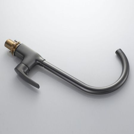 Смеситель для кухни Shevanik S5053T на мойку оружейная сталь