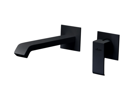 Смеситель для раковины Cezares PORTA PORTA-BLI2-NOP встраиваемый в стену черный