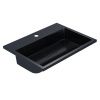 Раковина из искусственного камня Uperwood Barsa 3939193461 60х50 полувстраиваемая цвет черный