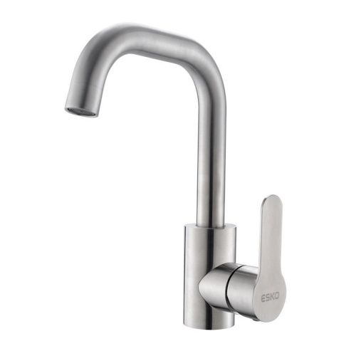 Смеситель Esko Orlando OL26M на раковину нержавеющая сталь - фото 2
