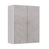 Шкаф LeMark Combi LM03C60SH-Beton 60х80 подвесной цвет серый/белый