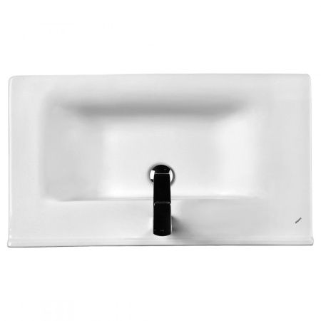 Раковина керамическая Onika Миранда 1WH302251 80х50 накладная цвет белый 1 отверстие под смеситель