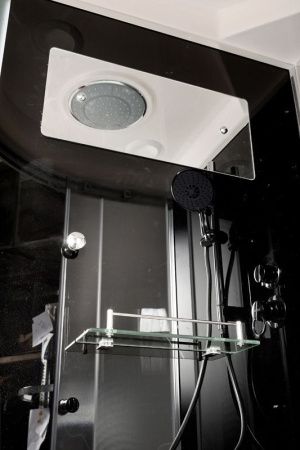 Душевая кабина AvaCan B90SBLACK 90х90 четверть круга с крышей ориентация универсальная