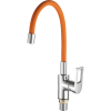 Смеситель для кухни Fashun A4253+B02 на мойку хром/оранжевый