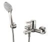 Смеситель для ванны и душа Wasserkraft Wern 4200 4201 настенный хром