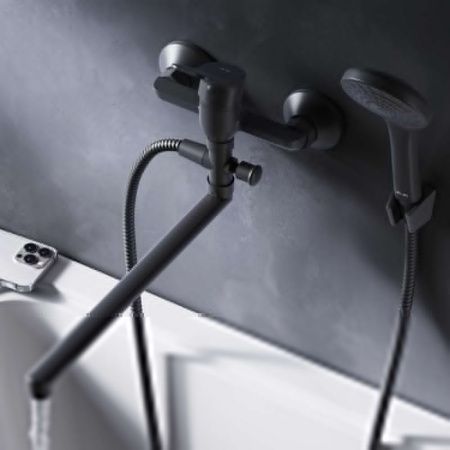 Смеситель для ванны и душа Am.Pm X-Joy F85A90122 настенный черный