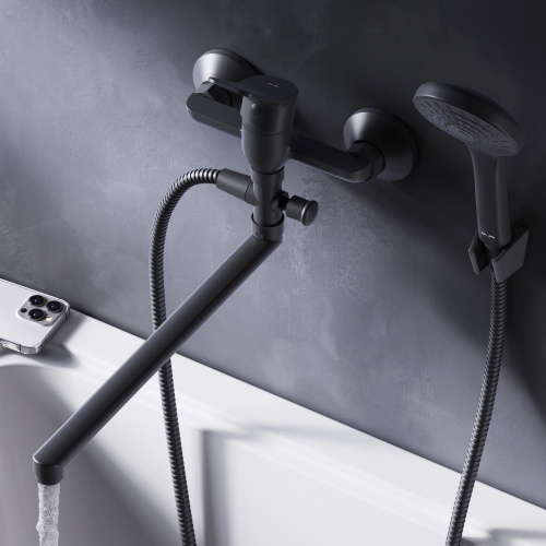 Смеситель для ванны и душа Am.Pm X-Joy F85A90122 настенный черный - фото 3