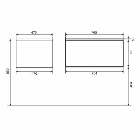 Тумба с раковиной Uperwood Parma Premium 39330205464 80х50 цвет черный