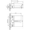 Смеситель для ванны и душа Haiba HB805-8 HB60805-8 настенный белый/хром
