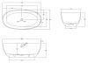 Ванна из искусственного камня Abber Stein AS9641-1.5 150х80 отдельностоящая овальная с ножками
