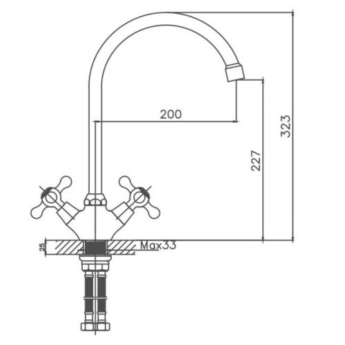 Смеситель для кухни Cron CN4308-8 на мойку белый - фото 3