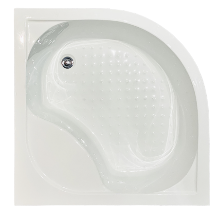 Душевой уголок Royal Bath BK RB100BK-C-BL 100х100 стекло матовое профиль черный с поддоном