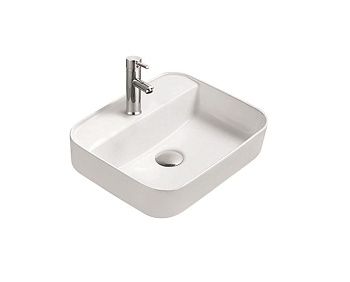 Раковина из сантехнического фарфора Aquatek ВЕГА AQ5506-00 50х40 накладная цвет белый 1 отверстие под смеситель