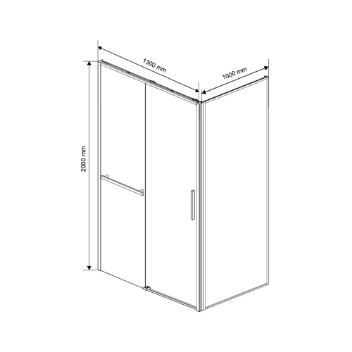 Душевой уголок Vincea Slim Soft VSR-1SS1013CLGM 130х100 стекло прозрачное профиль вороненая сталь - фото 4