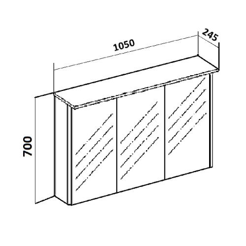 Зеркало-шкаф RUNO Лира 00-00000254 105х70 подвесной цвет белый - фото 5
