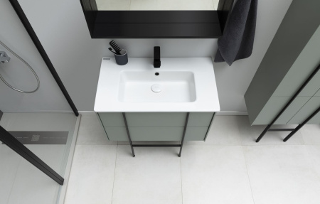 Тумба под раковину Allen Brau Reality 1.32007.CGM 100х46х50 подвесная цвет зеленый/серый