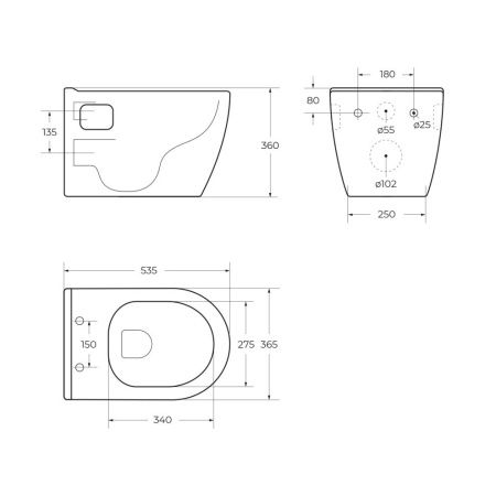 Унитаз подвесной BelBagno LOTO BB070CHR/SC белый с сиденьем микролифт безободковый каскадный смыв