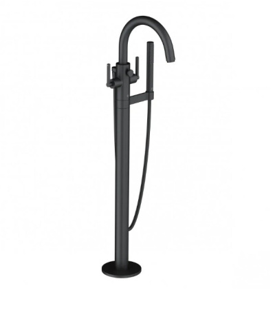 Смеситель Kludi Nova Fonte Puristic 205903915 напольный черный матовый