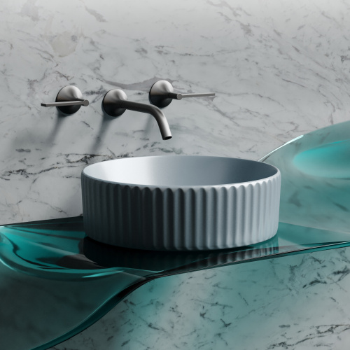 Раковина Ceramica Nova ELEMENT 36 см CN6057MHL накладная цвет серо-голубой матовый - фото 3