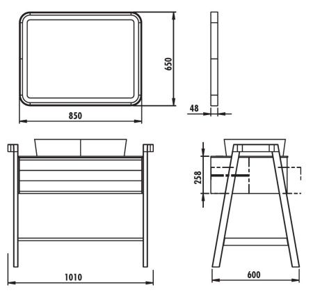 Тумба с раковиной Creavit Truva TR0100.01.ANM+UL060-00AM00E-00 100х60