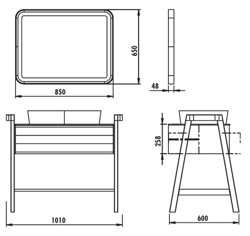 Тумба с раковиной Creavit Truva TR0100.01.ANM+UL060-00AM00E-00 101x60x - фото 2