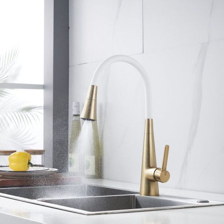 Смеситель для кухни Rose R213G на мойку золото