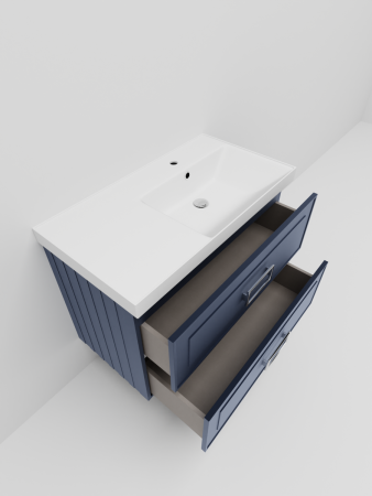 Тумба с раковиной La Fenice Cubo TWIN NFNC-01-CUB-BG-90-2-3-90-2R 100х50 подвесная цвет синий