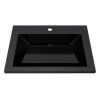 Раковина из искусственного камня Uperwood Olivia ROlivia60bg 60х50 полувстраиваемая цвет черный