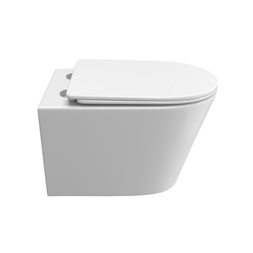 Унитаз подвесной BelBagno TRE BB5180CH-TOR/SC белый с сиденьем микролифт безободковый смыв торнадо - фото 4