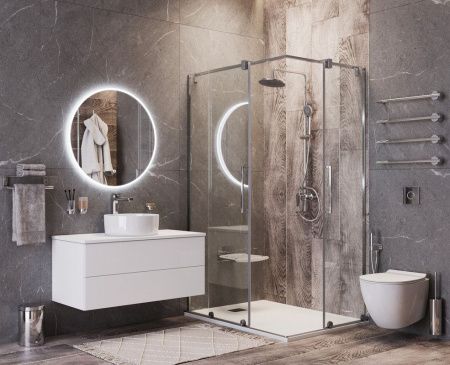 Раковина из сантехнического фарфора Bond Circle S53-390 40х40 накладная цвет белый без отверстий под смеситель