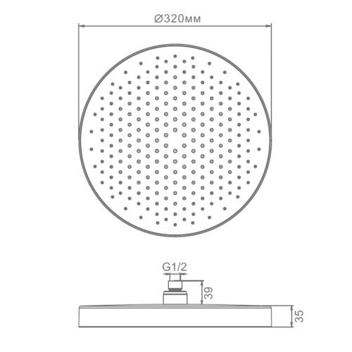 Верхний душ Raglo R452.09.09 графит - фото 3