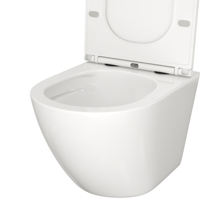 Унитаз подвесной Teymi Lina T40110 белый с сиденьем микролифт безободковый смыв торнадо