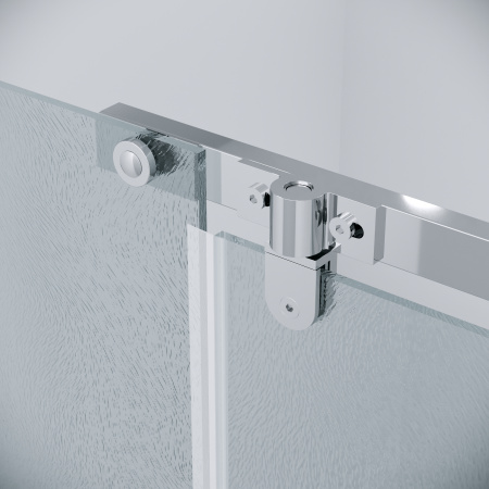 Душевая перегородка Grossman Pragma 200.K33.03.80.10.02 80х195 стекло текстурное профиль хром глянцевый