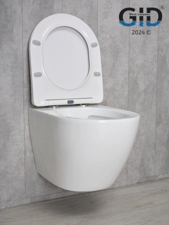 Унитаз подвесной Gid Convexo 61107Y белый с сиденьем микролифт безободковый смыв торнадо