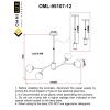 Люстра на штанге Omnilux Crotone (Цротоне) OML-95107-12