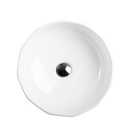 Раковина из сантехнического фаянса BelBagno BB1409 40х40 накладная цвет белый без отверстий под смеситель