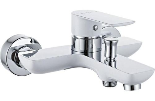 Смеситель для ванны с душем Aquanet Arctic AF520-20СW настенный белый/хром без термостата - фото 4