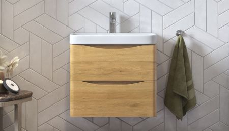 Тумба под раковину Velvex CLAY tpCLA.60.2Y-230 60х30 подвесная цвет коричневый