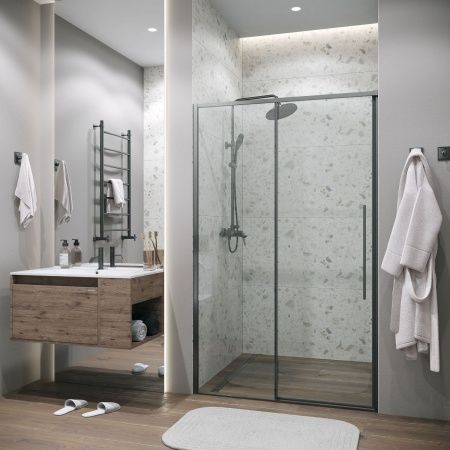 Душевая дверь Grossman Galaxy 100.K33.01.100.42.00 100х195 стекло прозрачное профиль графит