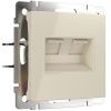 Розетка двойная Ethernet RJ-45 Werkel Слоновая кость 4690389155864