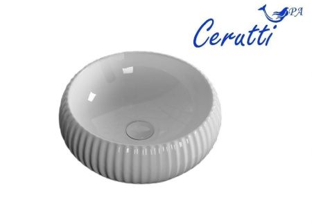 Раковина из сантехнического фарфора Cerutti SPA CR0007 40х40 накладная цвет белый без отверстий под смеситель