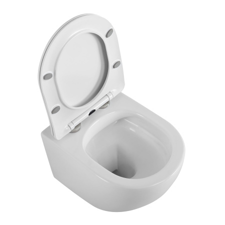Унитаз подвесной BelBagno UNO BB7306CHR/SC белый с сиденьем микролифт безободковый каскадный смыв