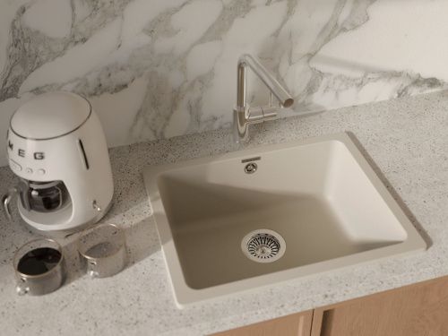 Кухонная мойка Rivelato BERKANA BK-50 beige scuro 56х43 цвет темно-бежевый - фото 5