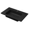 Раковина из искусственного камня Uperwood Lagoon Quartz 297000016 80х50 полувстраиваемая цвет черный