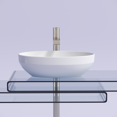 Раковина из сантехнического фарфора Ceramica Nova ELEMENT CN6056 50х36 накладная цвет белый без отверстий под смеситель